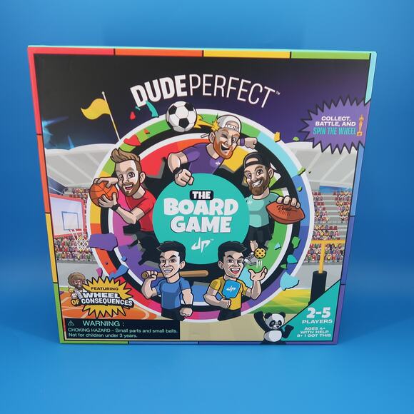 Dude Perfect Board Game, Sports, Action & Competitive Challenge Game Ages 4+ NEW - Picture 1 of 7